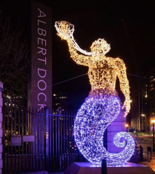 Liverpool Light Trail At Royal Albert Dock 2021