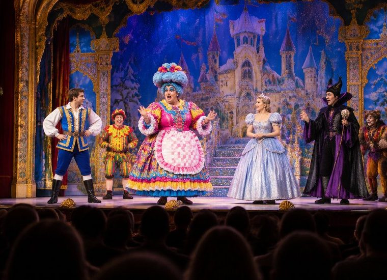 Christmas pantomime on stage at a Liverpool theatre